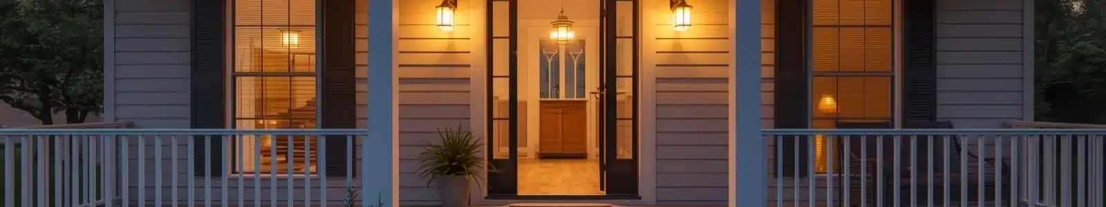 Warm residential neighborhood in Orlando Florida during golden hour