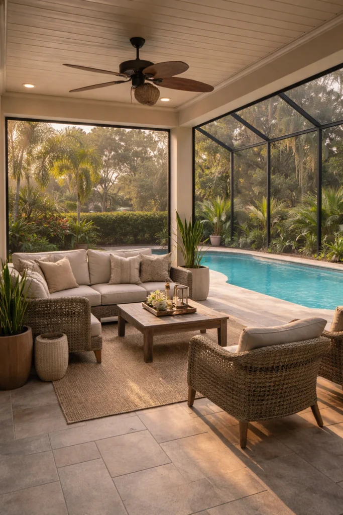 Calm Orlando retirement lifestyle with outdoor living space