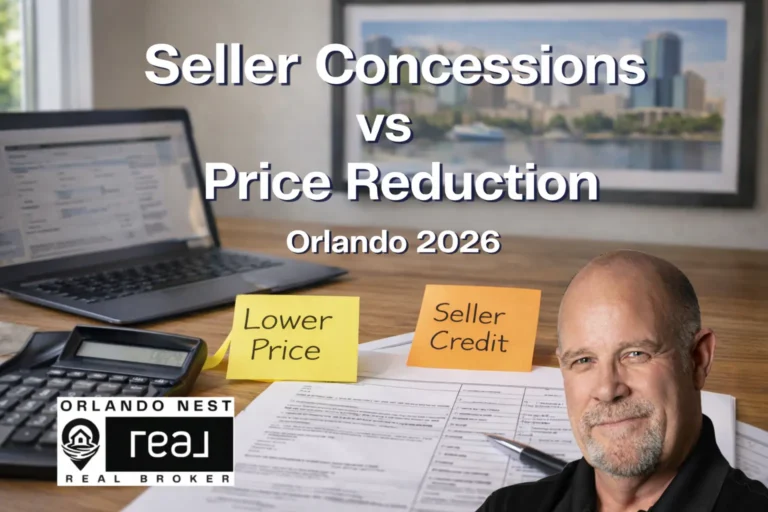 Home seller reviewing concessions versus price reduction strategy in Orlando 2026 real estate market
