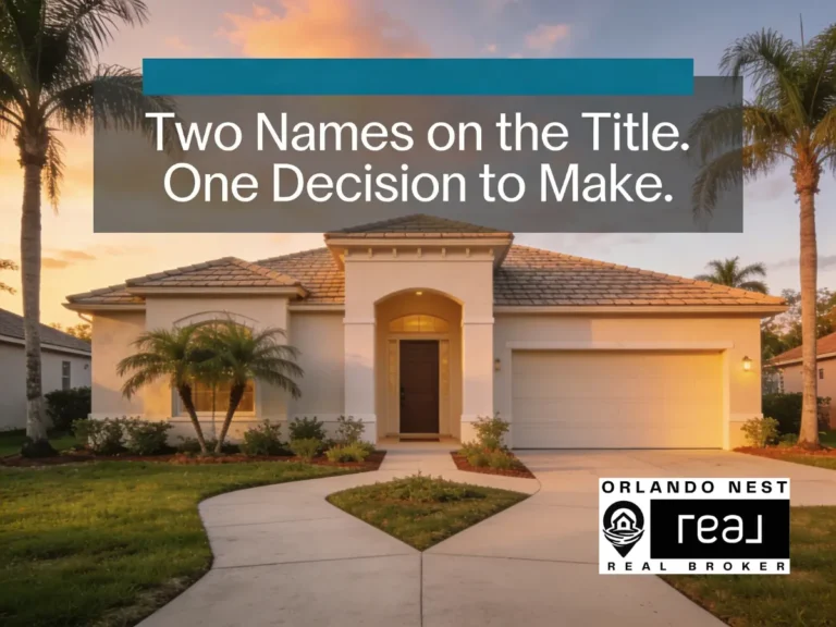 Central Florida home exterior representing a jointly owned property sale between unmarried co-owners